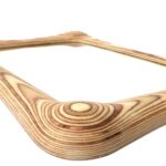 Birch Wood Wall Mirror: Contemporary Carved Design
