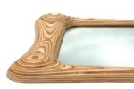 Birch Wood Wall Mirror: Contemporary Carved Design - Image 4