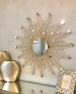 Glam Starburst Mirror, Rhinestones Accent Mirrors, 30 Inch - Image 5