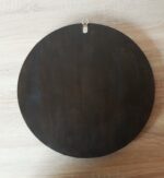 Large Round Wall Mirror: Wooden Base, Minimalist Decor - Image 7
