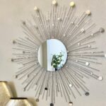 Glam Starburst Mirror, Rhinestones Accent Mirrors, 30 Inch