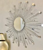 Glam Starburst Mirror, Rhinestones Accent Mirrors, 30 Inch - Image 3