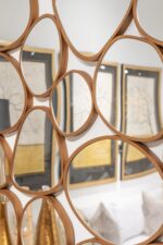 Large Rectangular Decorative Wall Mirror, Bronze Finish, Handmade - Image 2