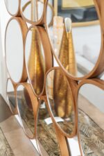 Large Rectangular Decorative Wall Mirror, Bronze Finish, Handmade - Image 5