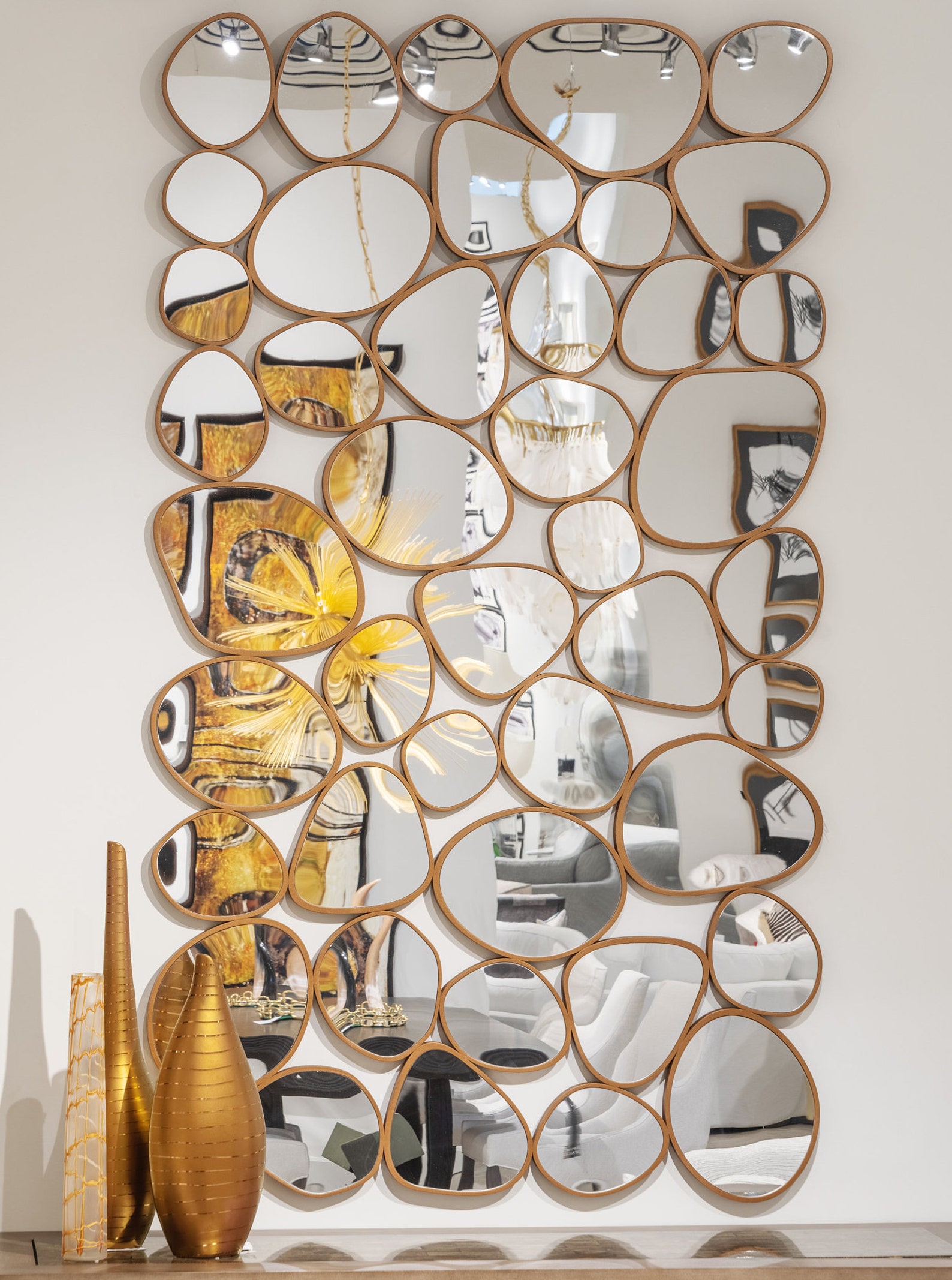 il_1588xN.2837562947_9n3i.jpg Large Rectangular Decorative Wall Mirror, Bronze Finish, Handmade - Image 1