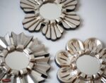 Small Accent Wall Mirror set 3, Decorative Round mirror 6" for room decor | Peruvian Handmade Mirror with silver leaf | Home christmas gifts - Image 4
