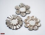 Small Accent Wall Mirror set 3, Decorative Round mirror 6" for room decor | Peruvian Handmade Mirror with silver leaf | Home christmas gifts - Image 3