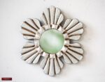Small Accent Wall Mirror set 3, Decorative Round mirror 6" for room decor | Peruvian Handmade Mirror with silver leaf | Home christmas gifts - Image 6