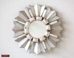 Small Accent Wall Mirror set 3, Decorative Round mirror 6" for room decor | Peruvian Handmade Mirror with silver leaf | Home christmas gifts - Image 5