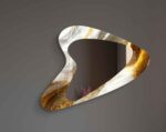 Asymmetrical Mirror, Irregular Mirror, Mirror Wall Decor on Tempered Glass, Entryway Hallway Mirror, Mirror for Bathroom, Luxury Home Decor