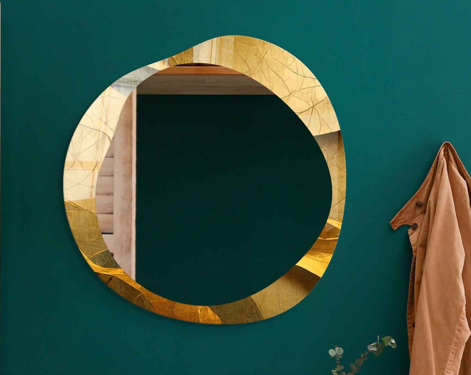 il_1588xN.4592969150_sjqv.jpg Asymmetrical Wall Mirror, Irregular Tempered Glass, Luxury Home Decor - Image 1