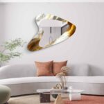 Asymmetrical Mirror, Irregular Mirror, Mirror Wall Decor on Tempered Glass, Entryway Hallway Mirror, Mirror for Bathroom, Luxury Home Decor - Image 3