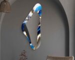 Asymmetrical Mirror, Irregular Mirror, Mirror Wall Decor on Tempered Glass, Entryway Hallway Mirror, Mirror for Bathroom, Luxury Home Decor
