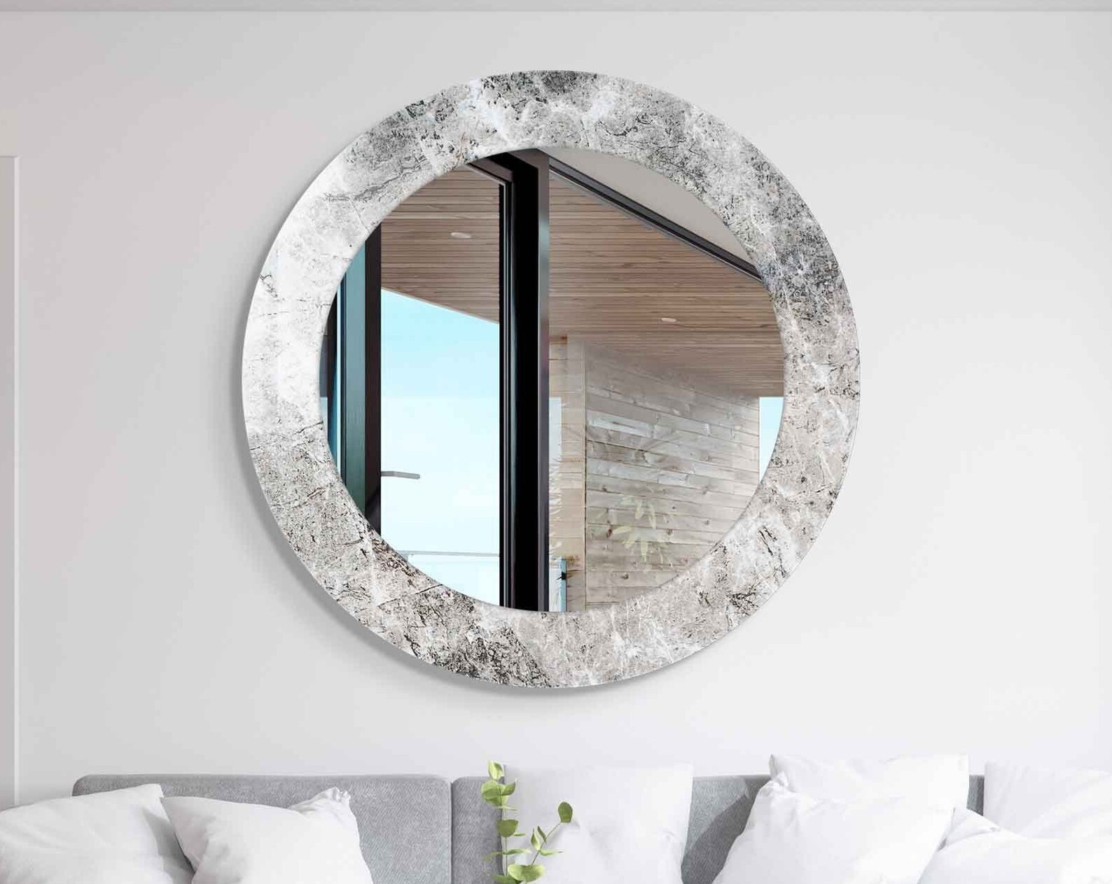 il_1588xN.4785728720_6wou.jpg Entryway Hallway Mirror for Bathroom Vanity, Decorative Mirror on Tempered Glass, Living Room Mirror, Luxury Home Decor, Aesthetic Mirror - Image 1