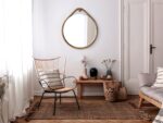 Modern wall mirror - Mirror wall decor - Round mirror - Bathroom mirror - Oak Wood frame mirror - Living room mirror - Large wall mirror - Image 4