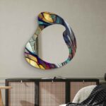 Asymmetrical Mirror, Irregular Mirror, Mirror Wall Decor on Tempered Glass, Entryway Hallway Mirror, Mirror for Bathroom, Luxury Home Decor