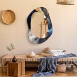 Asymmetrical Mirror, Irregular Mirror, Mirror Wall Decor on Tempered Glass, Entryway Hallway Mirror, Mirror for Bathroom, Luxury Home Decor - Image 4