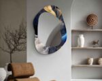 Asymmetrical Mirror, Irregular Mirror, Mirror Wall Decor on Tempered Glass, Entryway Hallway Mirror, Mirror for Bathroom, Luxury Home Decor