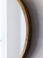 Modern wall mirror - Mirror wall decor - Round mirror - Bathroom mirror - Oak Wood frame mirror - Living room mirror - Large wall mirror - Image 5