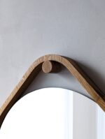 Modern wall mirror - Mirror wall decor - Round mirror - Bathroom mirror - Oak Wood frame mirror - Living room mirror - Large wall mirror - Image 3