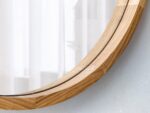 Modern wall mirror - Mirror wall decor - Round mirror - Bathroom mirror - Oak Wood frame mirror - Living room mirror - Large wall mirror - Image 7