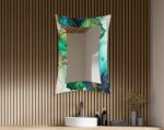 Asymmetrical Mirror, Irregular Mirror, Mirror Wall Decor on Tempered Glass, Entryway Hallway Mirror, Mirror for Bathroom, Luxury Home Decor