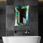 Asymmetrical Mirror, Irregular Mirror, Mirror Wall Decor on Tempered Glass, Entryway Hallway Mirror, Mirror for Bathroom, Luxury Home Decor - Image 4