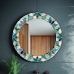 Tempered Glass Round Wall Mirror: Modern Bathroom Decor for Over Sink
