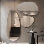 Asymmetrical Wall Mirror Set: Large Irregular Design, Modern Decor