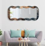 Asymmetrical Mirror, Irregular Mirror, Mirror Wall Decor on Tempered Glass, Entryway Hallway Mirror, Mirror for Bathroom, Luxury Home Decor - Image 6