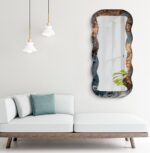 Asymmetrical Mirror, Irregular Mirror, Mirror Wall Decor on Tempered Glass, Entryway Hallway Mirror, Mirror for Bathroom, Luxury Home Decor - Image 4