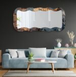Asymmetrical Mirror, Irregular Mirror, Mirror Wall Decor on Tempered Glass, Entryway Hallway Mirror, Mirror for Bathroom, Luxury Home Decor - Image 7