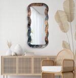 Asymmetrical Mirror, Irregular Mirror, Mirror Wall Decor on Tempered Glass, Entryway Hallway Mirror, Mirror for Bathroom, Luxury Home Decor - Image 3