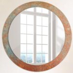 Rusty Metal, Copper, Mirror Print Frame, Unique Wall Mirror, Gift For Women, Tempered Glass 4mm, Handmade