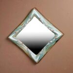 Diamond Wall Mirror: Decorative Accent Mirror, 10"square- 14" diameter