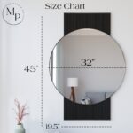 LARGE Hanging Wall Mirror With a Handmade 3D Printed Black Frame - Image 6