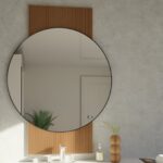 LARGE Hanging Wall Mirror With a Handmade 3D Printed Black Frame - Image 2