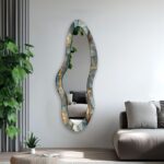 Wavy Frameless Mirror , Modern Wall Mirror , Abstract Home Decor