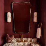 Handmade Brass Mirror - Italien Style Curved Wall Mirror