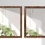 Caramel Burl Mirror Rich Brown Traditional Custom Picture Frame Statement Piece Home Decor Classic Decor Wall Mirror Bathroom Custom Sizes