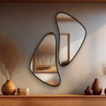 Irregular Triangle Mirror, Abstract Wall Mirror, Asymmetrical Mirror, Aesthetic Bedroom Mirror, Unique Wall mirror, Large Mirror, Big Mirror