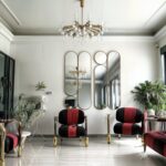 Decorative Contemporary Oval Mirror Set - Wall Hanging Mirror for Living Room Decor - Aesthetic Tall Entryway Mirror - Modern Set of Mirrors - Image 2