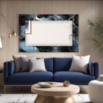 Tempered Glass Round Wall Mirror: Marble Theme Decor - Image 4