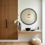 Selene 30x30” Round Mirror by Nova Living – Silver Aluminum Frame, Perfect for adding luxury to Living Room, Entryway, or Vanity. - Image 2