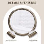 Selene 30x30” Round Mirror by Nova Living – Silver Aluminum Frame, Perfect for adding luxury to Living Room, Entryway, or Vanity. - Image 5