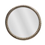 Selene 30x30” Round Mirror by Nova Living – Silver Aluminum Frame, Perfect for adding luxury to Living Room, Entryway, or Vanity. - Image 6