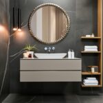 Selene 30x30” Round Mirror by Nova Living – Silver Aluminum Frame, Perfect for adding luxury to Living Room, Entryway, or Vanity. - Image 3