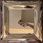 Irregular Metal Wall Mirror – Polished Stainless Steel Mirror for Modern Home Decor - Image 3