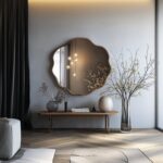 Scalloped Gold Frame Wall Mirror, Luxury Asymmetrical Vanity Mirror, Modern Decorative Bathroom Mirror, Elegant Wavy Edge Mirror for Bedroom - Image 6