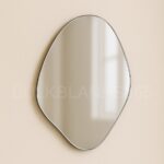 Silver Mirror Irregular Blob Wall Mirror – Modern Organic Shape Wall Art | 1/8" Acrylic Mirror Cutout | Minimalist Asymmetrical Mirror Decor